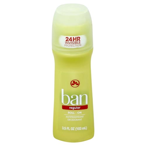 Image for Ban Antiperspirant Deodorant, Regular, Roll-On,3.5oz from PAX PHARMACY