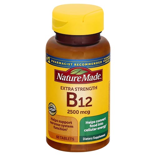 Image for Nature Made Vitamin B12, Extra Strength, 2500 mcg, Tablets,60ea from PAX PHARMACY