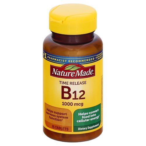 Image for Nature Made Vitamin B12, Time Release, 1000 mcg, Tablets,75ea from PAX PHARMACY