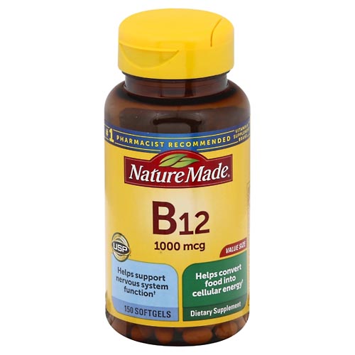 Image for Nature Made Vitamin B12, 1000 mcg, Softgels, Value Size,150ea from PAX PHARMACY