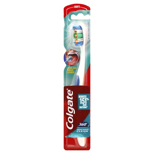 Image for Colgate Toothbrush, 360 Degrees, Whole Mouth Clean, Soft,1ea from PAX PHARMACY