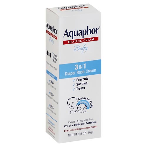 Image for Aquaphor Diaper Rash Cream, 3 in 1,3.5oz from PAX PHARMACY