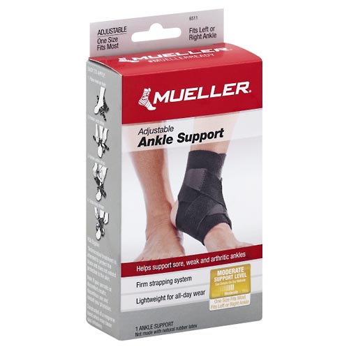 Image for Mueller Ankle Support, Adjustable, One Size Fits Most,1ea from PAX PHARMACY