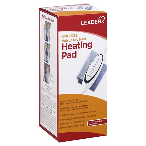 Image for Leader Heating Pad, Moist/Dry Heat, King Size,1ea from PAX PHARMACY
