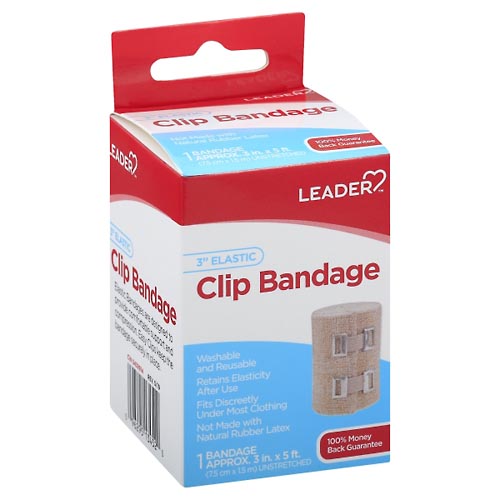 Image for Leader Clip Bandage, Elastic, 3 Inch,1ea from PAX PHARMACY