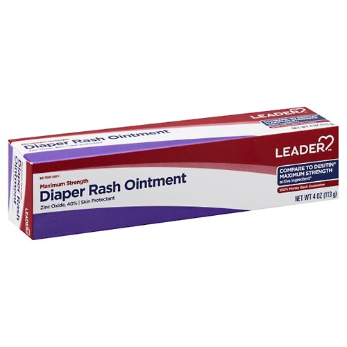 Image for Leader Diaper Rash Ointment, Maximum Strength,4oz from PAX PHARMACY