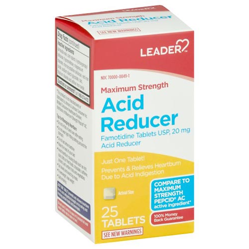 Image for Leader Acid Reducer, Maximum Strength, Tablets,25ea from PAX PHARMACY