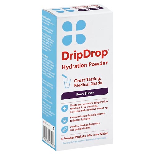 Image for DripDrop Hydration Powder, Berry Flavor,4ea from PAX PHARMACY